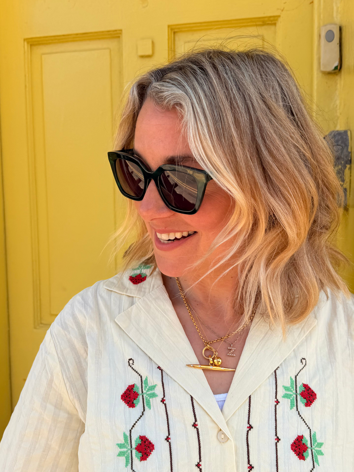 Deep Green Cat Eye Sunglasses — Zoe de Pass Lauryn