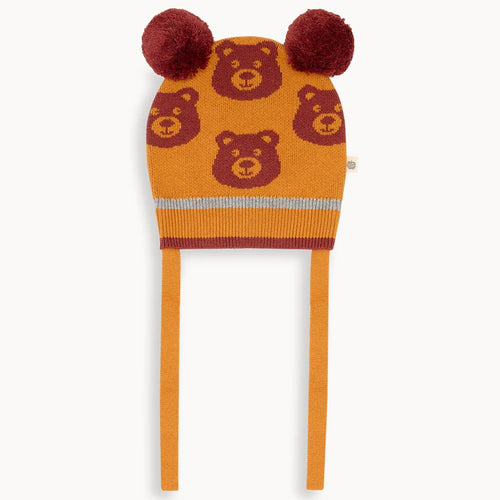 Tootsie - Honey Bear Jaquard Pom Pom Hat - The bonniemob 