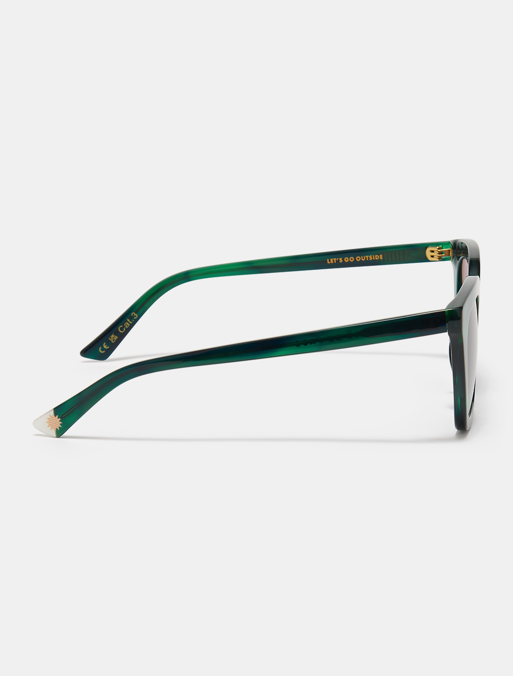Deep Green Cat Eye Sunglasses — Zoe de Pass Lauryn