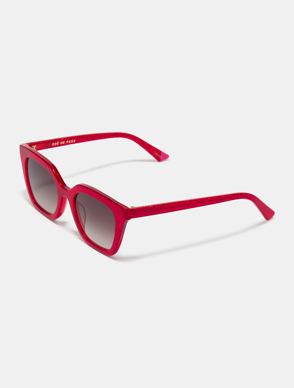 Red Glitter Cat Eye Sunglasses — Zoe de Pass Lauryn