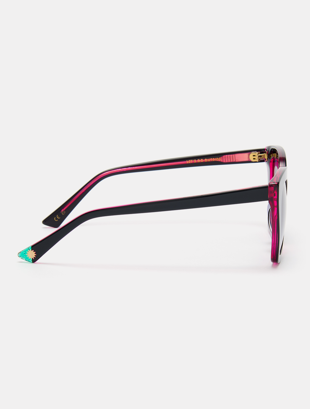 Black and Pink Cat Eye Sunglasses — Zoe de Pass Lauryn