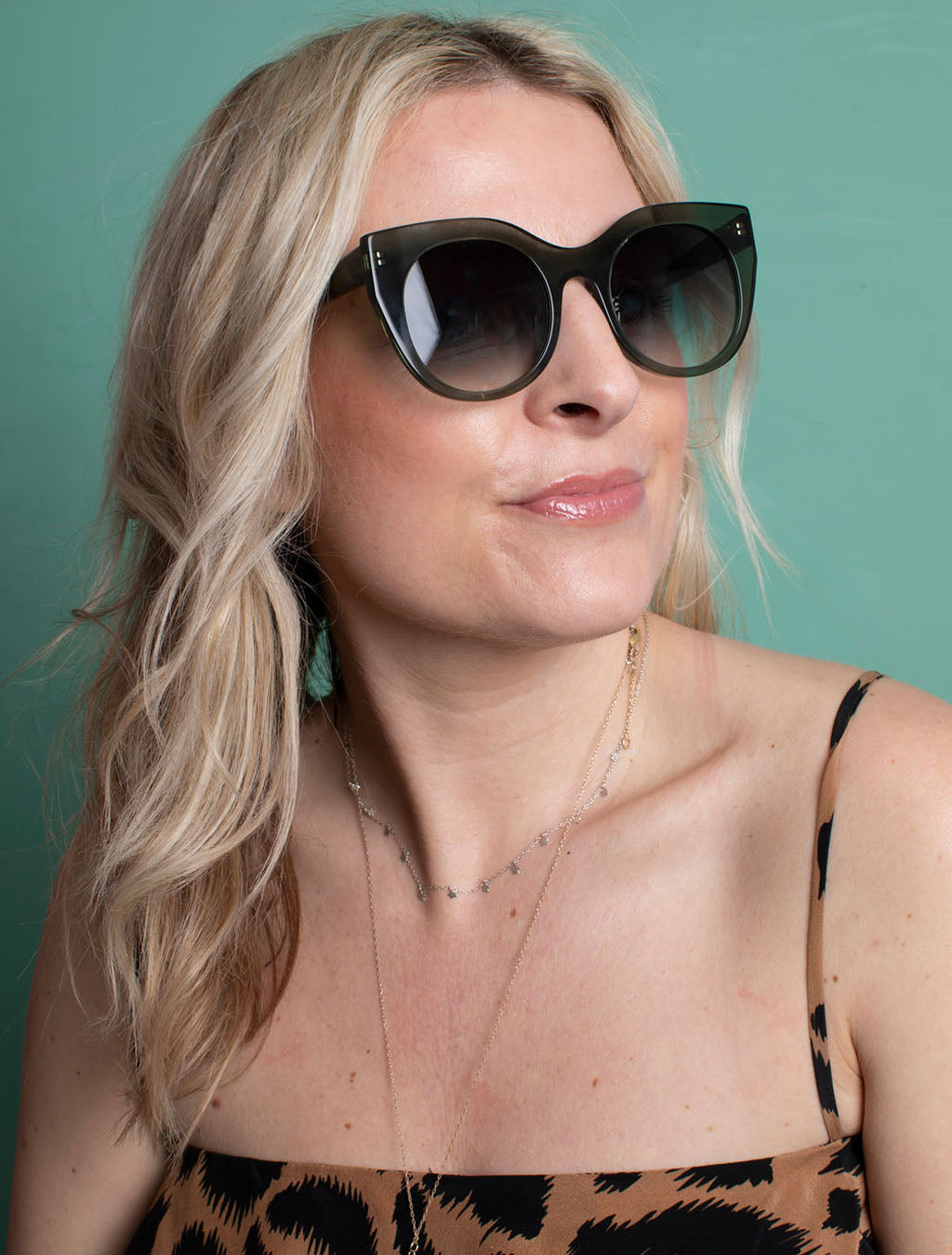 Forest Green Cat Eye Sunglasses — Zoe de Pass Lily