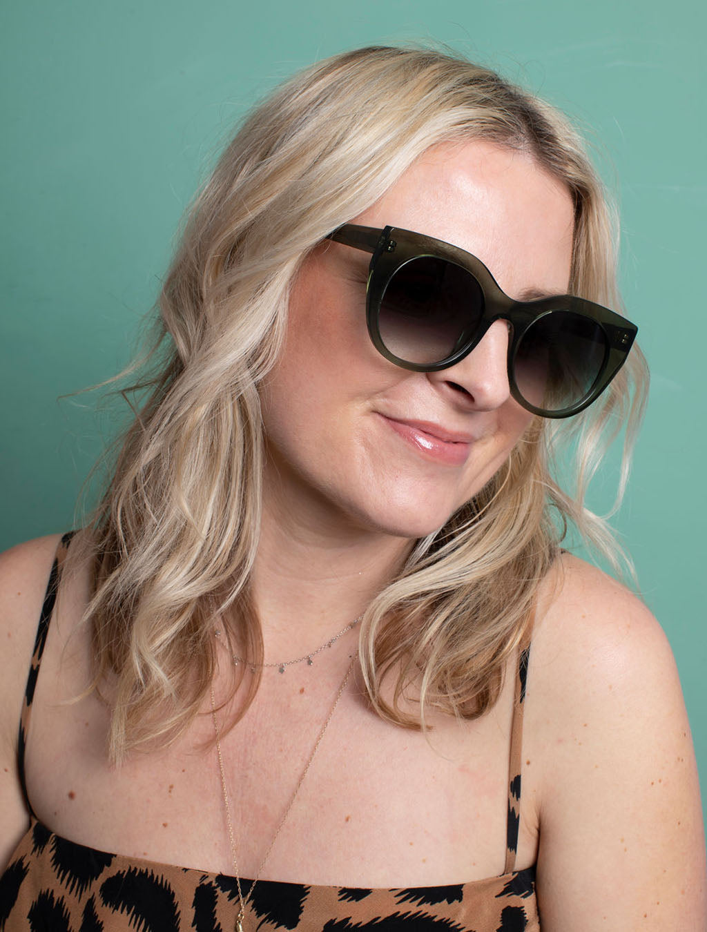 Forest Green Cat Eye Sunglasses — Zoe de Pass Lily