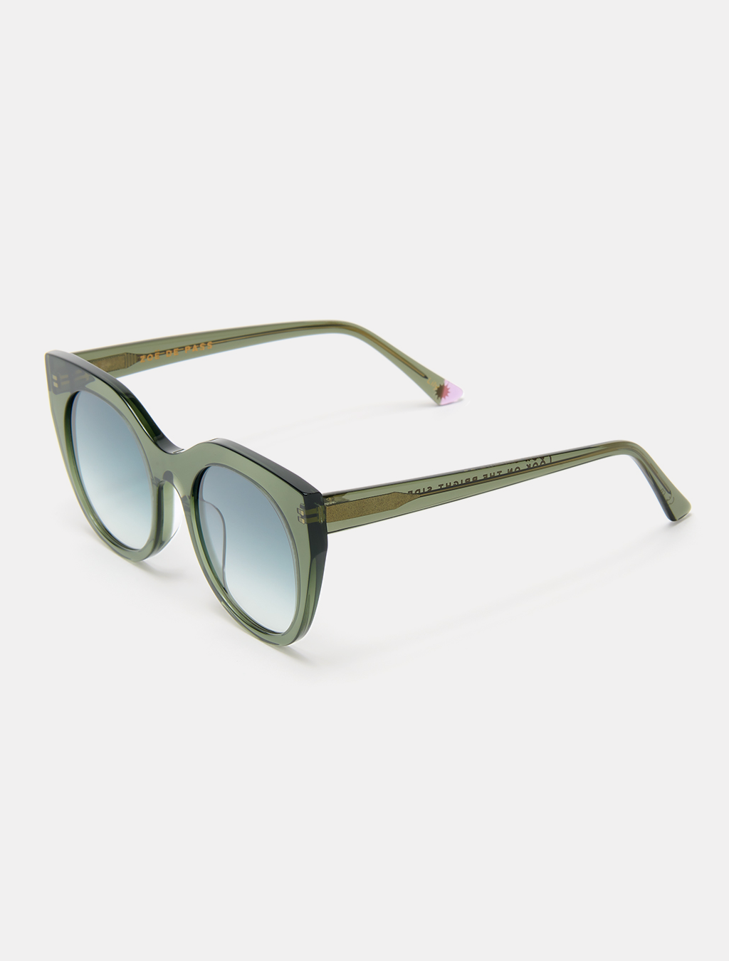 Forest Green Cat Eye Sunglasses — Zoe de Pass Lily