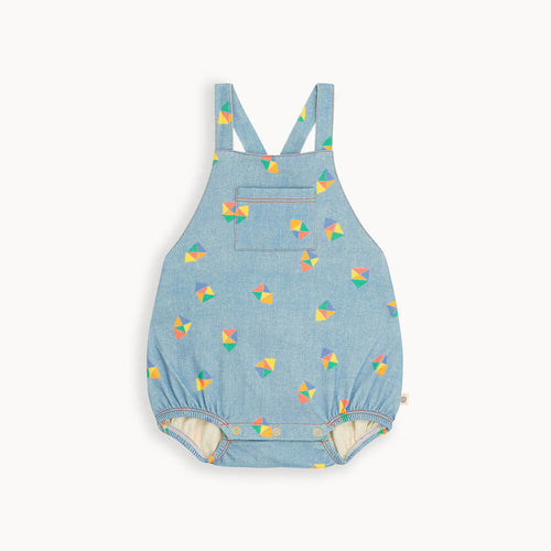 Mullet - Beach Hut Denim Bubble Romper - The bonniemob 