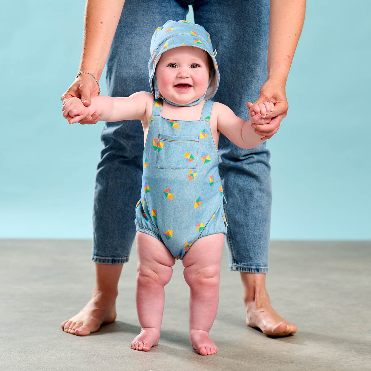 Mullet - Beach Hut Denim Bubble Romper - The bonniemob 