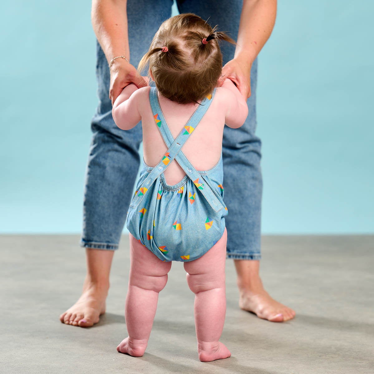 Mullet - Beach Hut Denim Bubble Romper - The bonniemob 