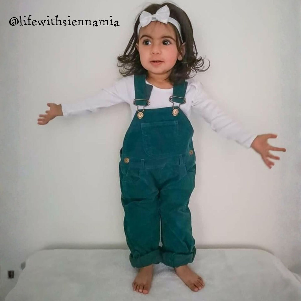 Moss Green Corduroy Dungarees