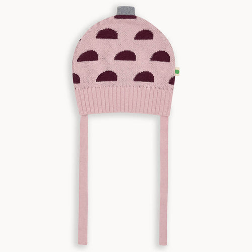 Pippin AW24 SAMPLE - Dusty Pink Acorn Knit Hat - The bonniemob 