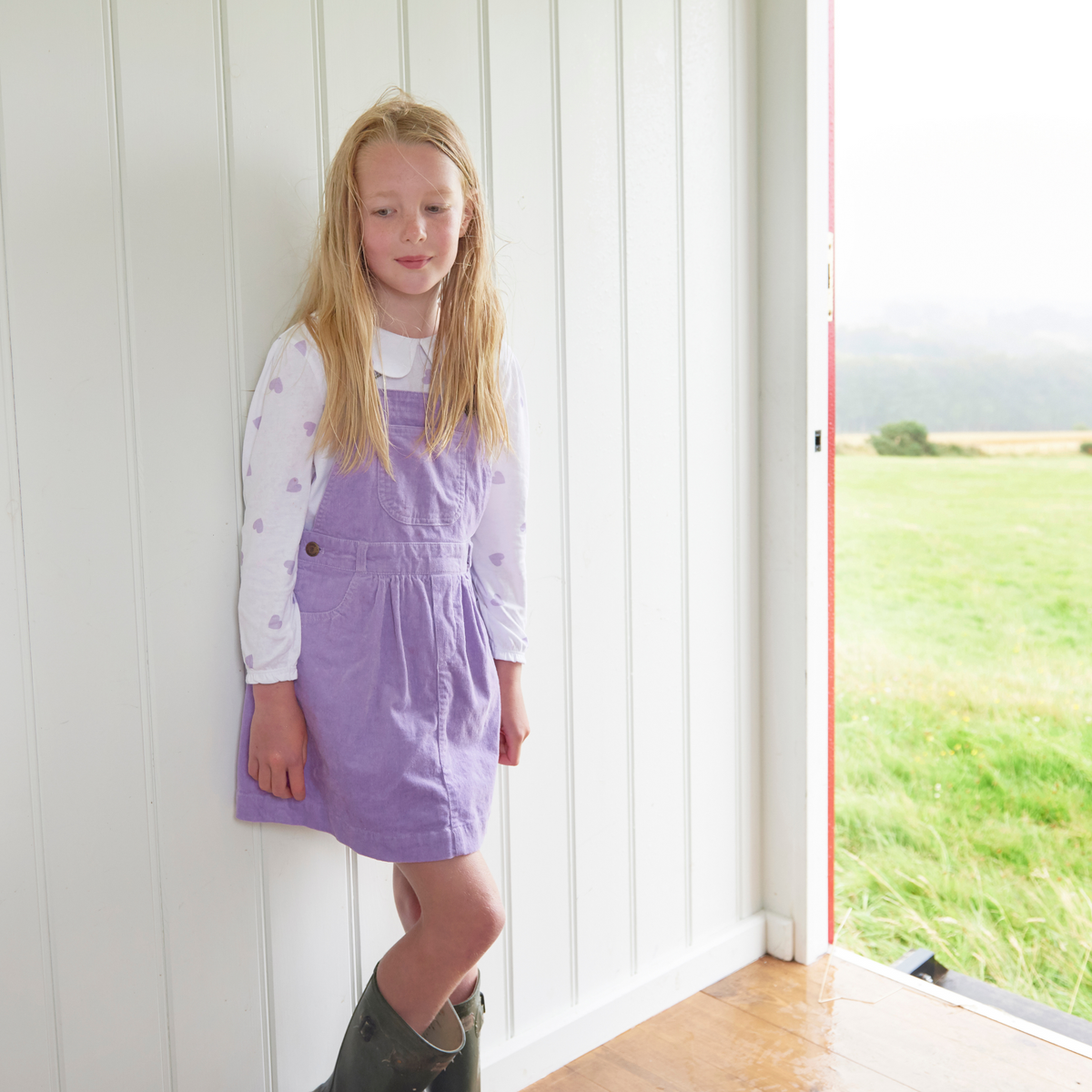 Lilac Corduroy Dress