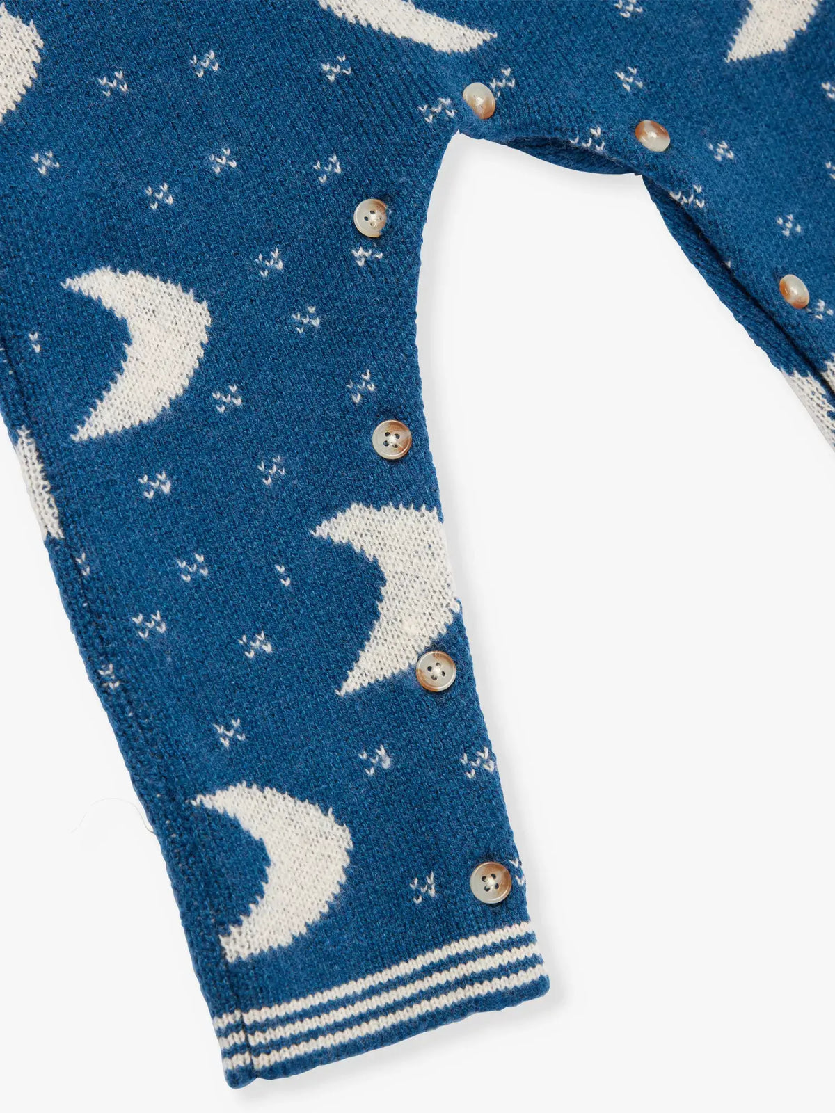 Twilight - Navy Mix Moon Knit Playsuit - The bonniemob 