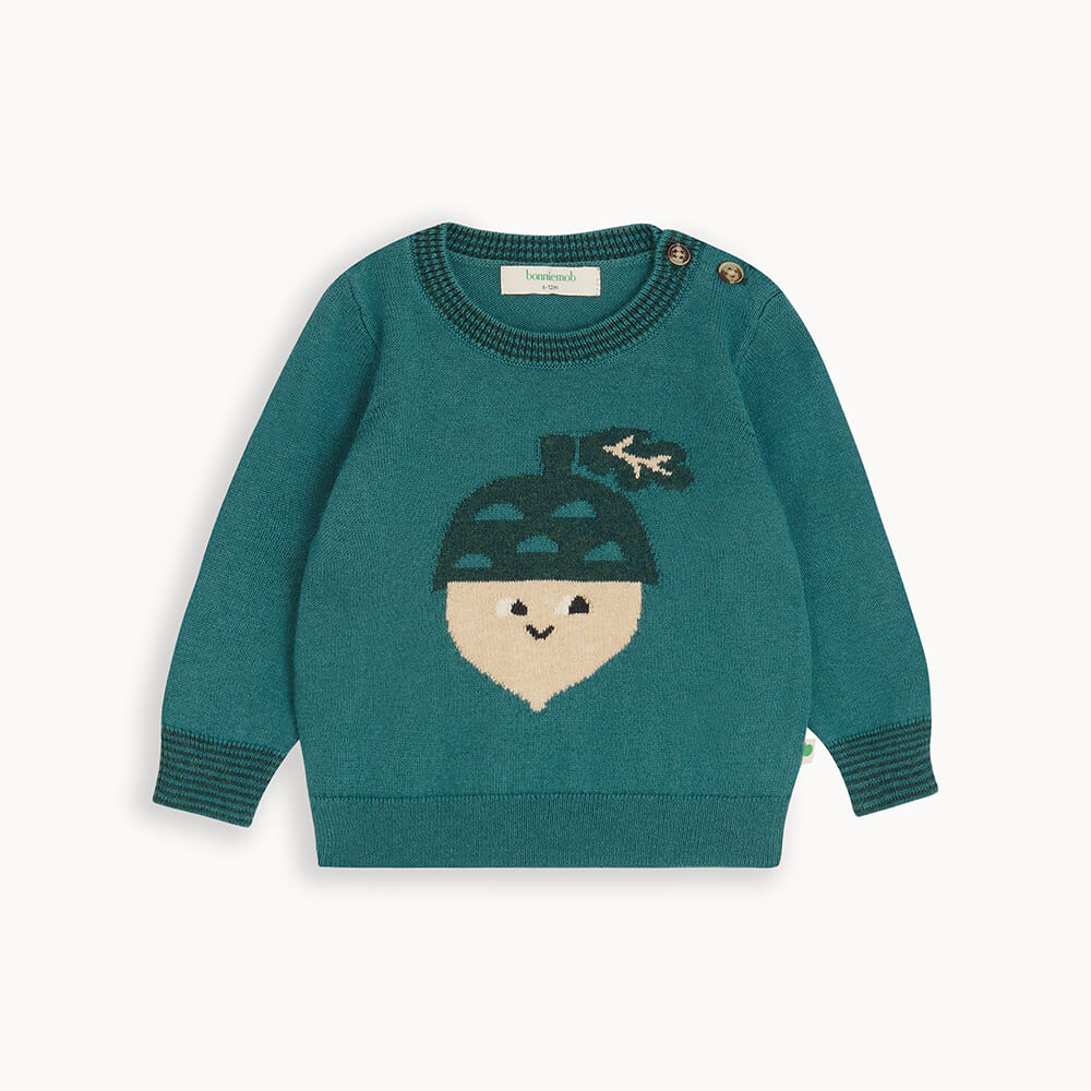 Ramble AW24 SAMPLE - Fern Acorn Knit Sweater - The bonniemob 