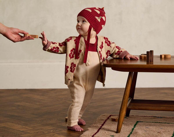 Rusty & Perry Set AW24 SAMPLE - Biscuit Cardigan & Legging Set - The bonniemob 