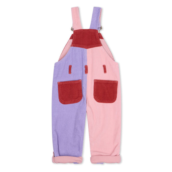 Rosebed Patchwork Chunky Cord Dungarees - The bonniemob 