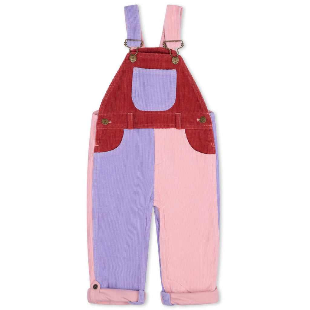 Rosebed Patchwork Chunky Cord Dungarees - The bonniemob 