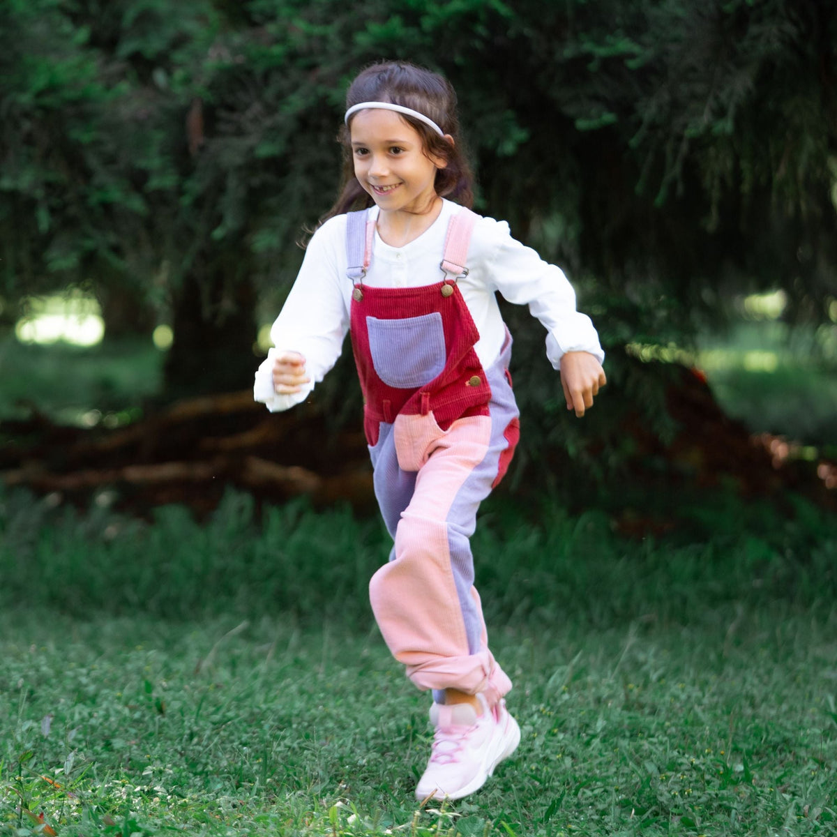 Rosebed Patchwork Chunky Cord Dungarees - The bonniemob 