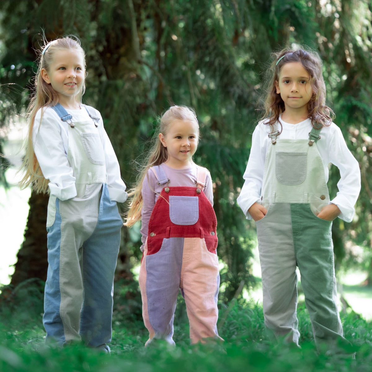 Rosebed Patchwork Chunky Cord Dungarees - The bonniemob 