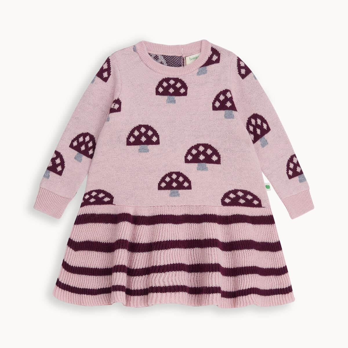 Sage AW24 SAMPLE - Dusty Pink Mushroom Knit Dress - The bonniemob 