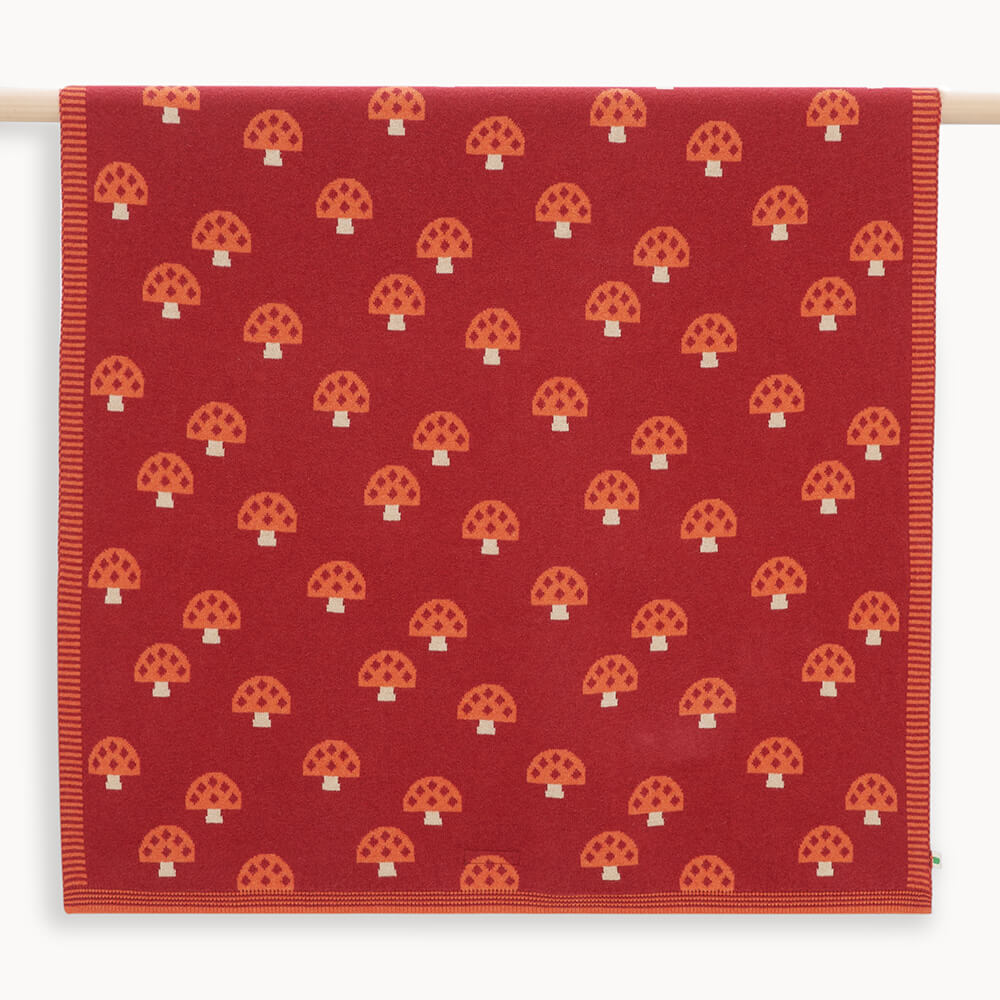 Scout - Rusty Mushroom Knit Baby Blanket