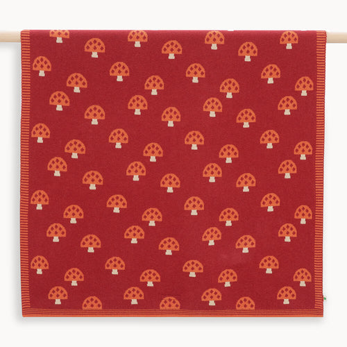 Scout - Rusty Mushroom Knit Baby Blanket