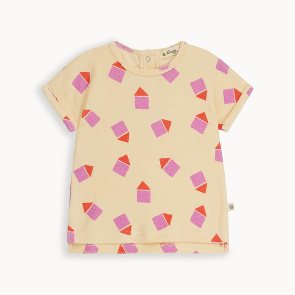 Shell & Shoreline Set - Pink Towelling Shorts & T-shirt Set - The bonniemob 