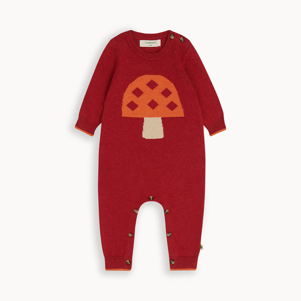 Sorrel AW24 SAMPLE - Rusty Mushroom Knit Playsuit - The bonniemob 