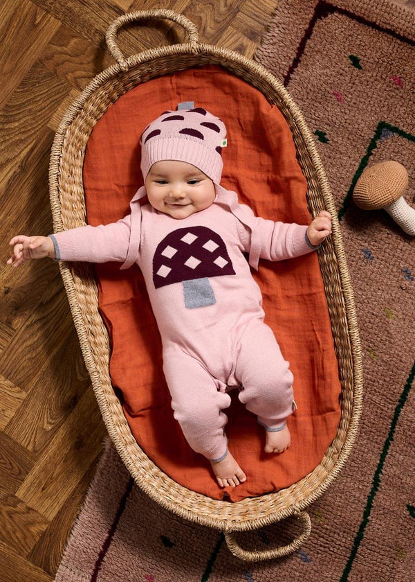 Sorrel & Pippin Set - Dusty Pink Playsuit & Hat Set - The bonniemob 