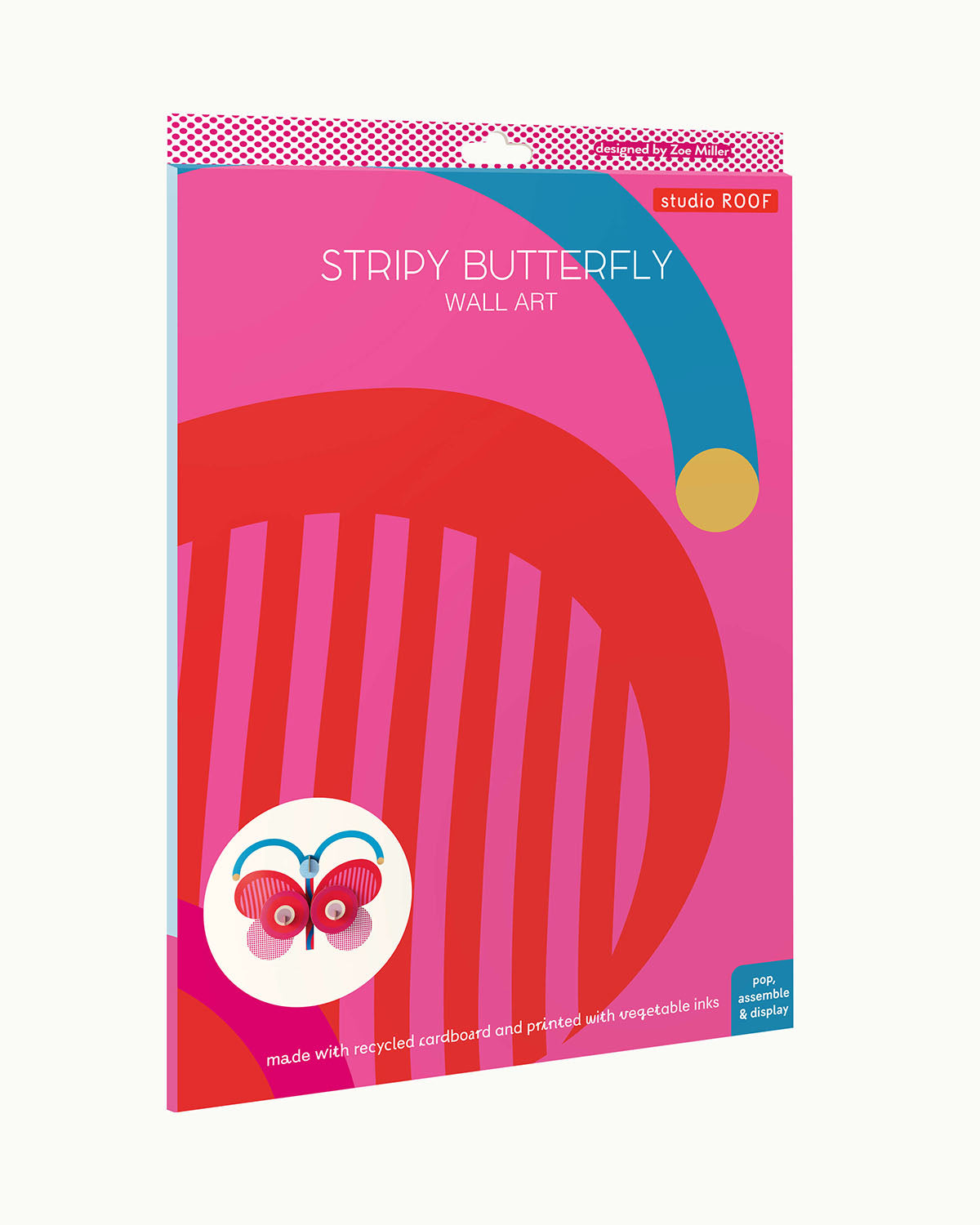 Studio Roof x Zoe Miller Stripy Butterfly Wall Art