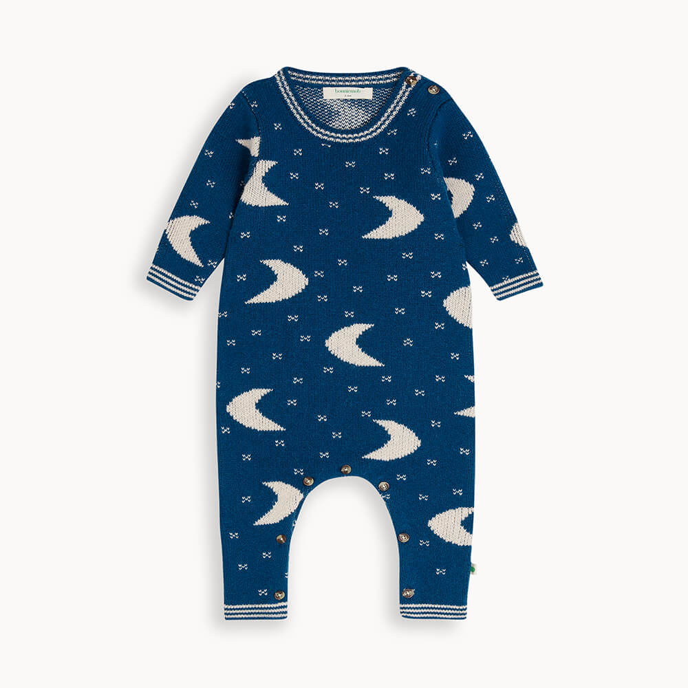 Twilight - Navy Mix Moon Knit Playsuit - The bonniemob 