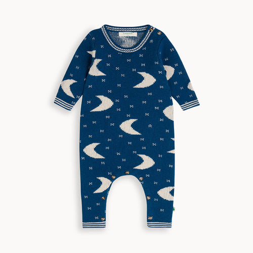 Twilight - Navy Mix Moon Knit Playsuit - The bonniemob 