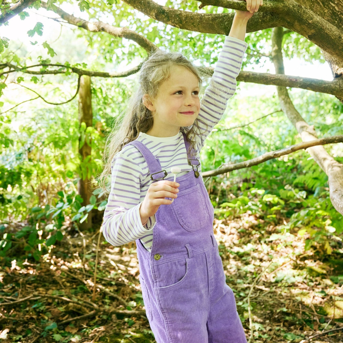 Violet Chunky Cord Dungarees - The bonniemob 