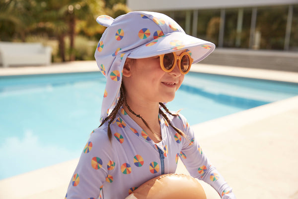 Whelk - Rainbow Beachball UV Sun Hat - The bonniemob 