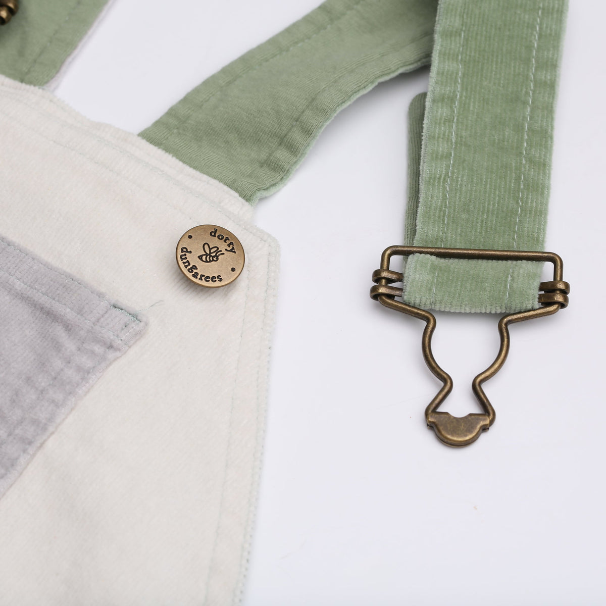 Waterlilies Patchwork Corduroy Dungarees