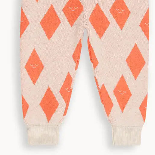 Alden - Saffron Diamond Knit Trouser Trousers / Legging Shorts