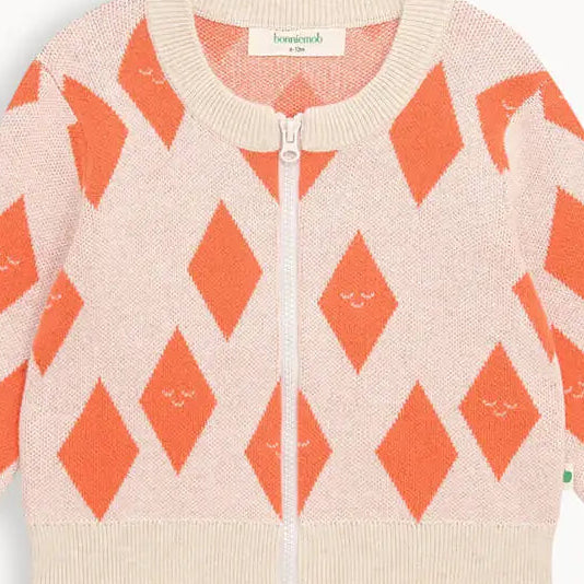 Asher - Saffron Diamond Knit Cardigan Cardigan