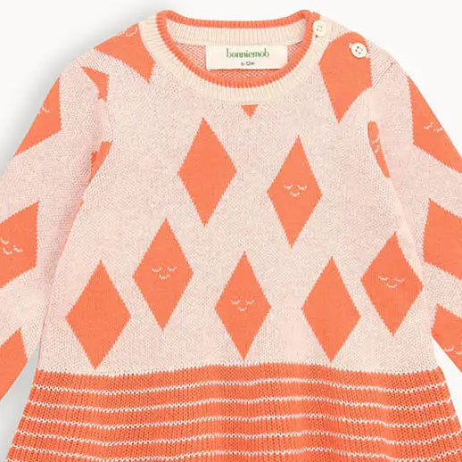 Auburn - Saffron Diamond Knit Dress DRESS
