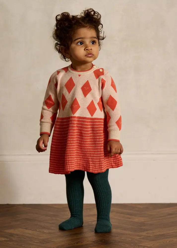 Auburn - Saffron Diamond Knit Dress DRESS