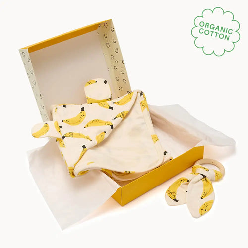 Bananabite Set - Blanket & Teether Gift Set - The bonniemob 
