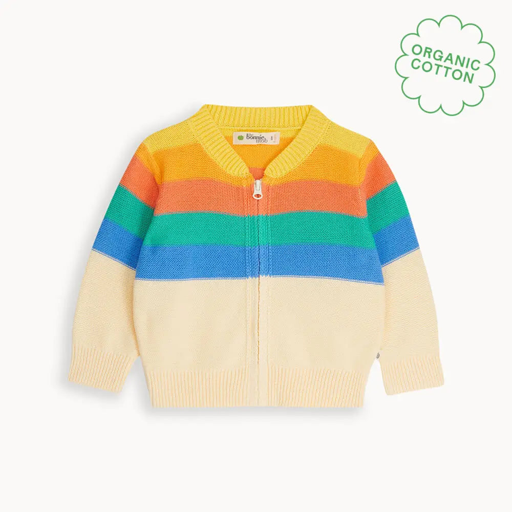 Barnacle - Rainbow Stripe Cardigan - The bonniemob 