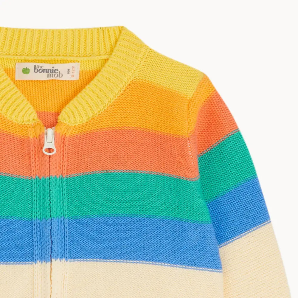 Barnacle - Rainbow Stripe Cardigan - The bonniemob 