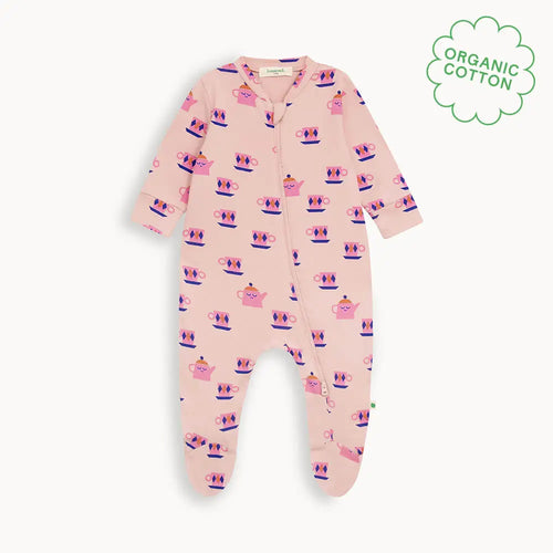 Bayley - Tea Time Zip Front Sleepsuit PLAYSUIT / BABYGROW / ROMPER