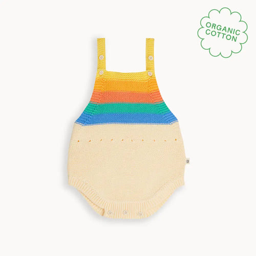 Bubble - Rainbow Rainbow Stripe Romper - The bonniemob 