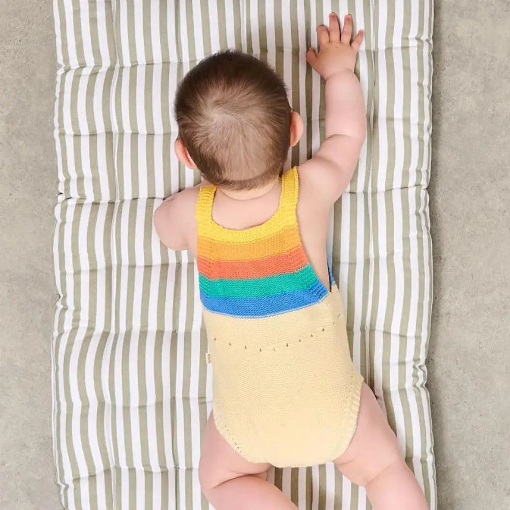 Bubble - Rainbow Rainbow Stripe Romper - The bonniemob 