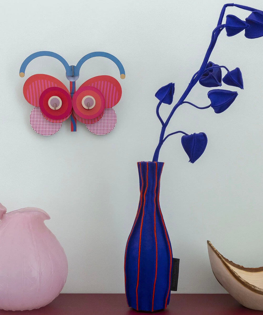 Studio Roof x Zoe Miller Stripy Butterfly Wall Art