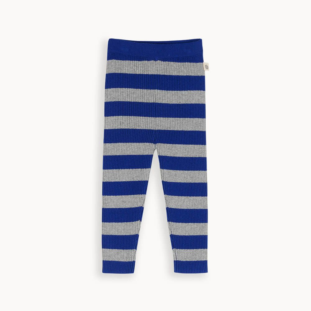 Twister - Blue Ribbed Knit Leggings - The bonniemob 