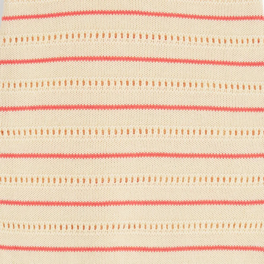 Cala - Coral Stripe Knit Baby & Kids Top