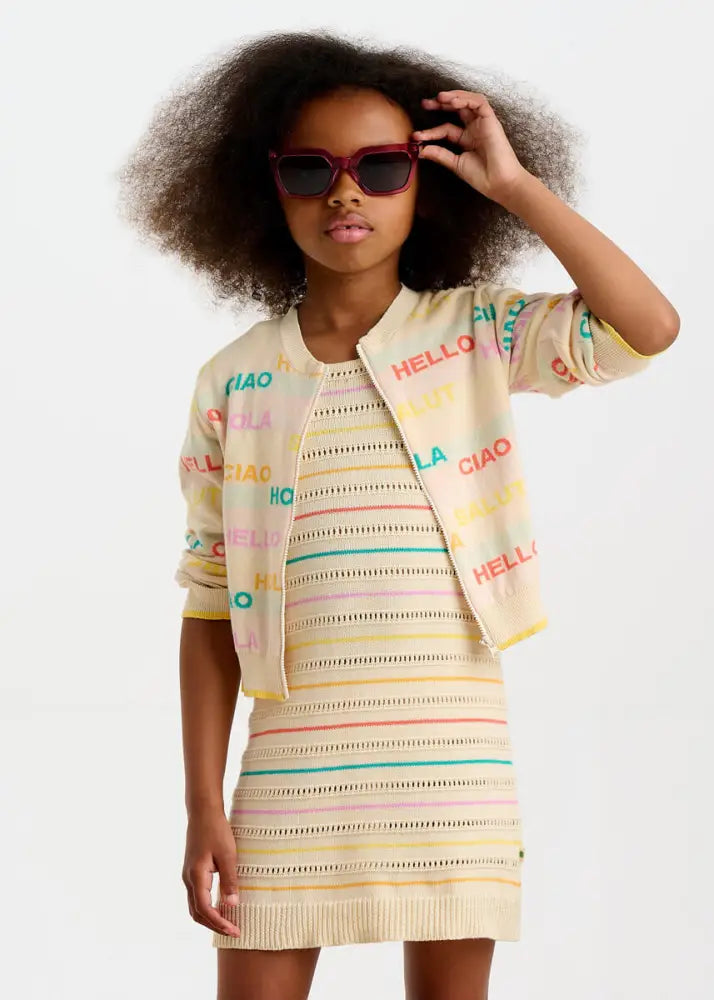 Capri - Rainbow Stripe Knit Baby & Kids Sun Dress