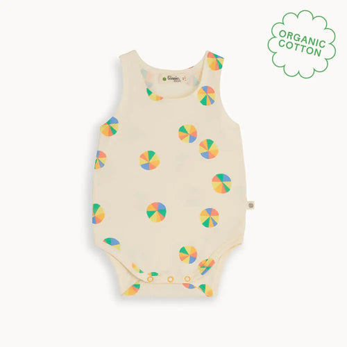 Carp - Rainbow Parasol Baby Vest Bodysuit - The bonniemob 