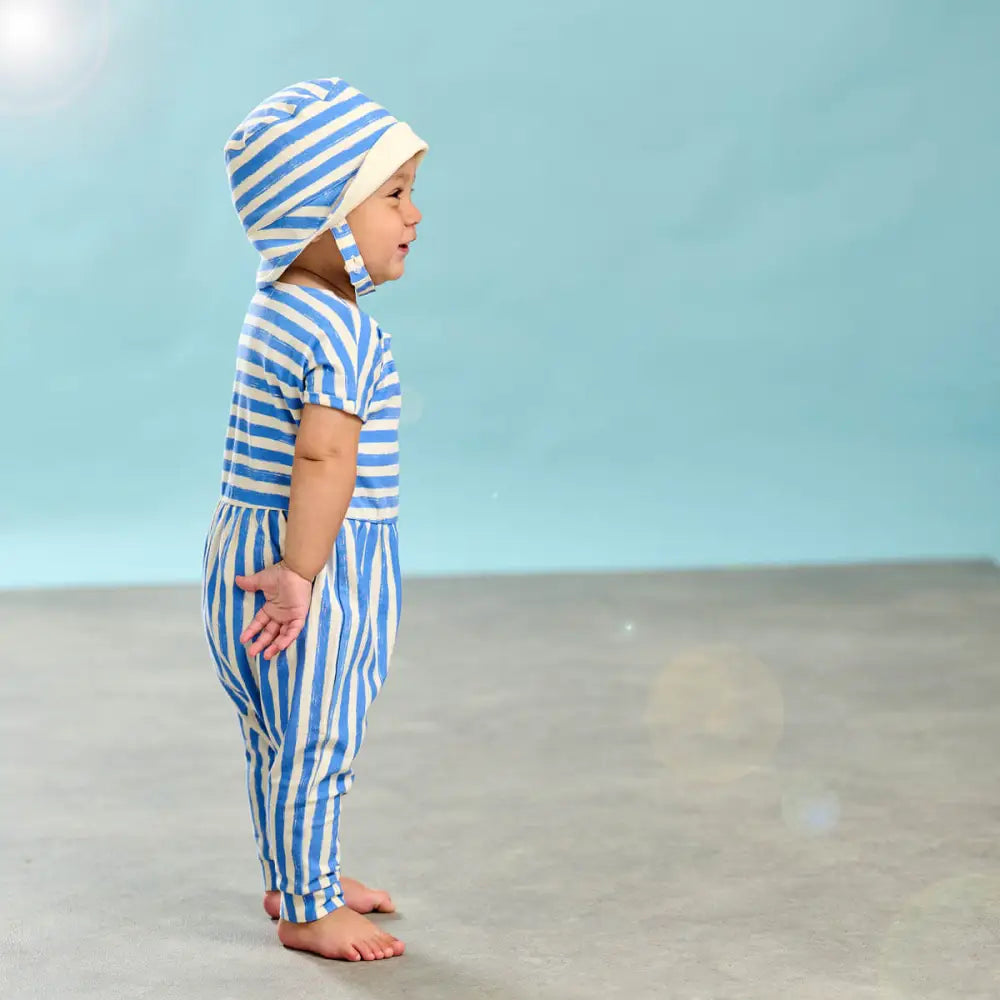 Chill - Blue Stripe Sun Hat - The bonniemob 
