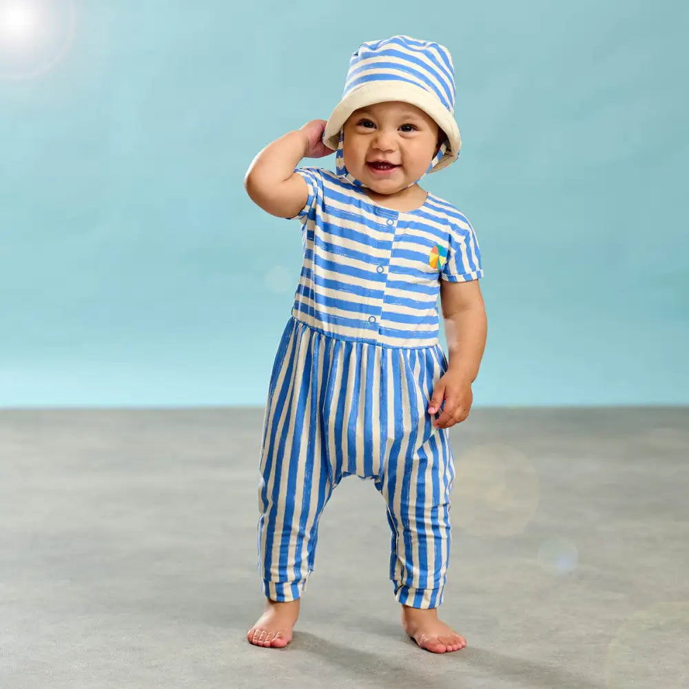 Chill - Blue Stripe Sun Hat - The bonniemob 